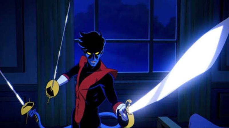 Nightcrawler using his swords in X-Men '97.