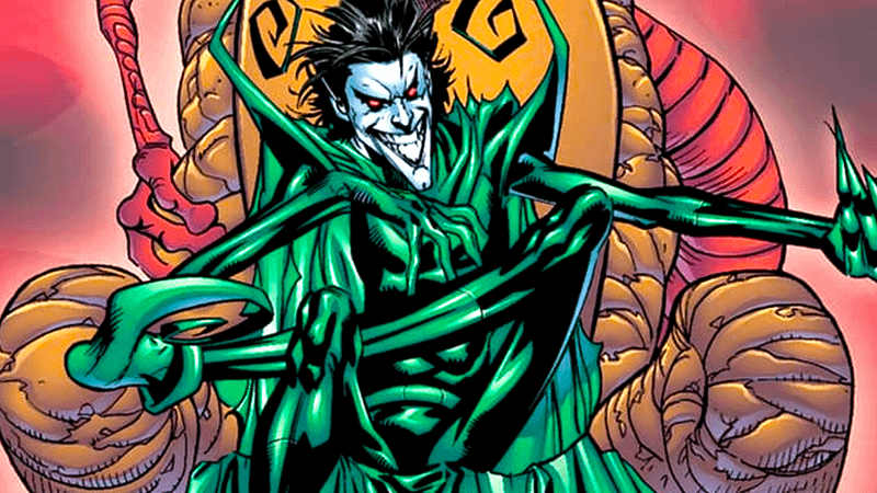 Nightmare sitting on a throne in Marvel Comics