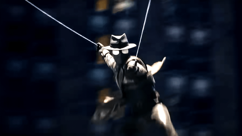 Ben Reilly swinging in 'Spider-Man Noir.'