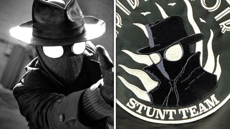 Spider-Man Noir in Spider-Man Noir, Spider-Man Noir design on stunt crew shirt