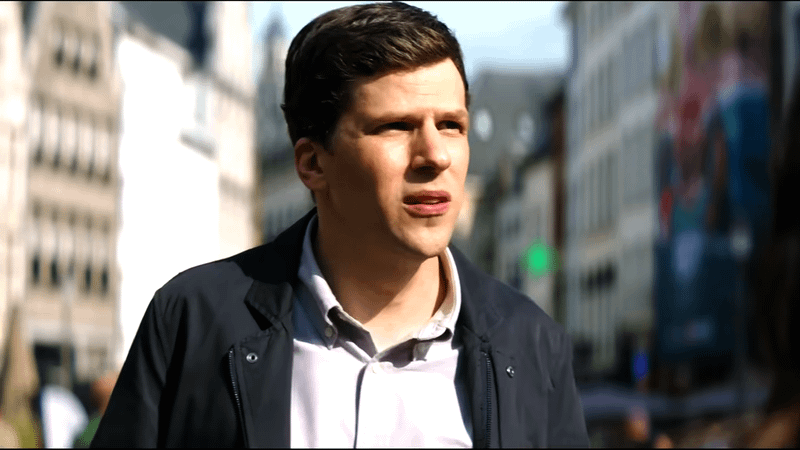 Jesse Eisenberg as Atlas in Now You See Me 2
