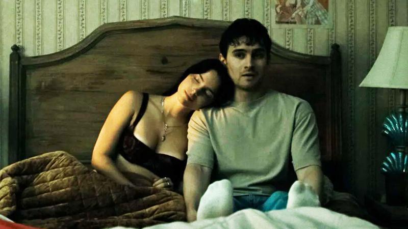 Nikki and Bear in bed in Obsession 2026 movie.