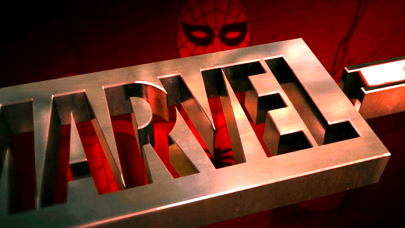 Spider-Man in his classic red mask and black lenses.
