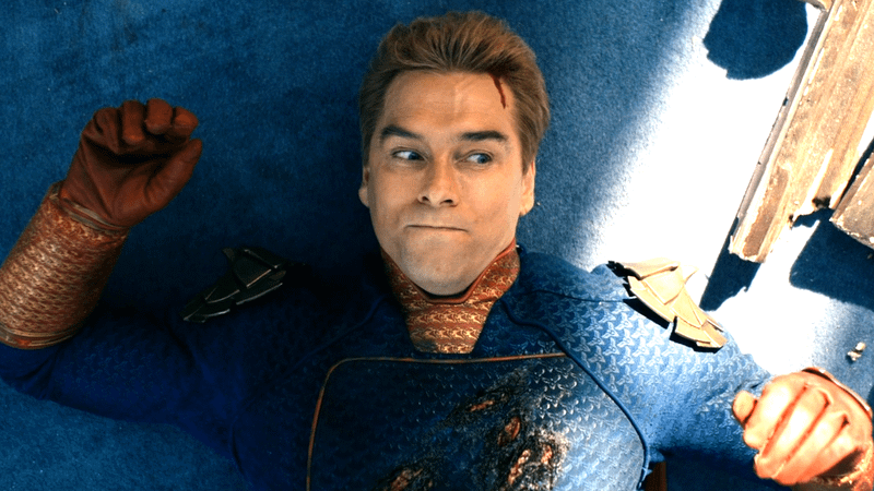 Antony Starr as powerless Homelander in Season 5 Episode 8 of The Boys.