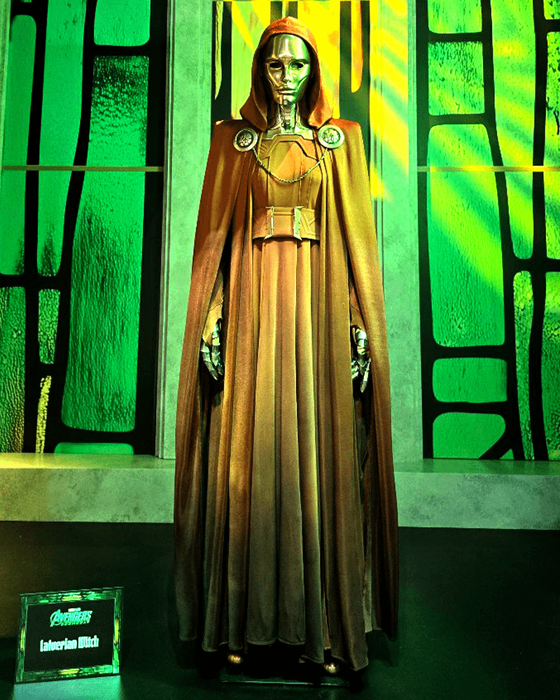 Avengers: Doomsday, Orange Latverian Witch costume at Comic-Con.