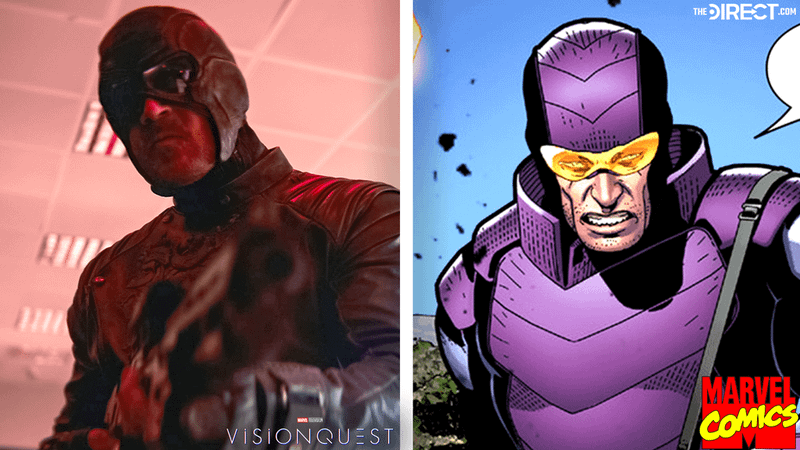 Paladin in VisionQuest on the left and Paladin in the comics on the right.