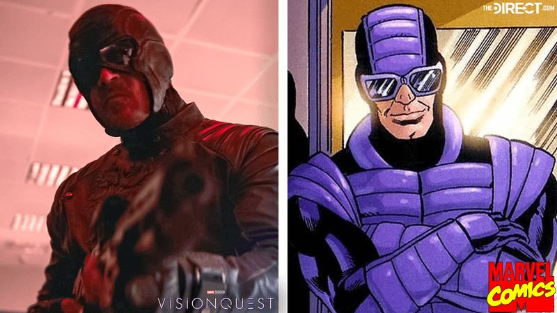 Paladin in VisionQuest on the left and Paladin in the comics on the right.