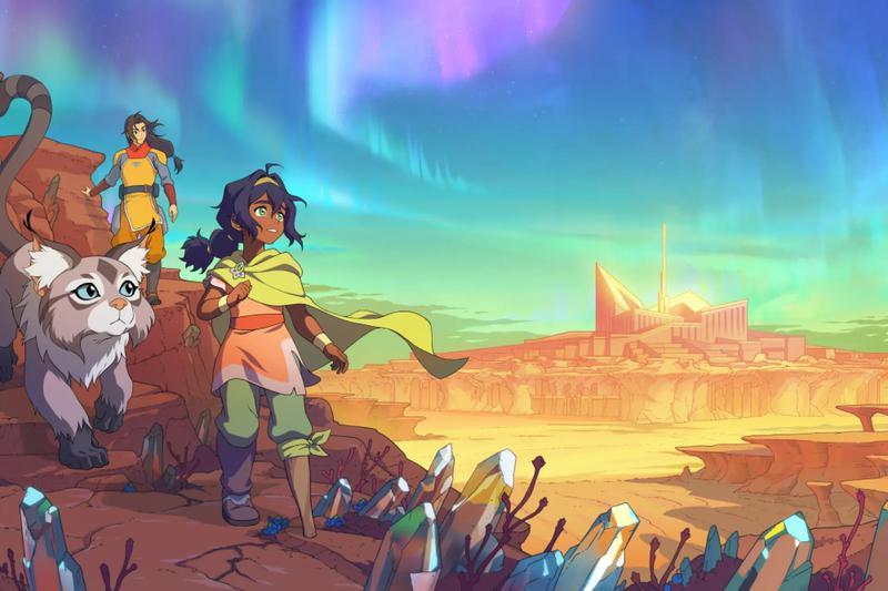 Pavi, Jae and Geet in Avatar: Seven Havens artwork.