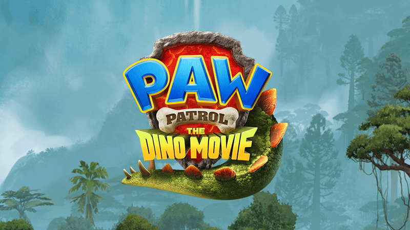 Paw Patrol: The Dino Movie logo.
