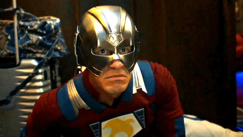 A close-up of John Cena's second Peacemaker character in Peacemaker