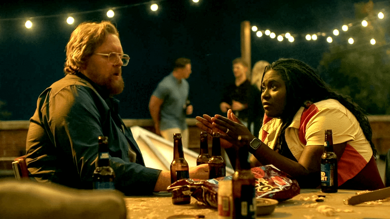 John Economos and Leota Adebayo in Peacemaker.