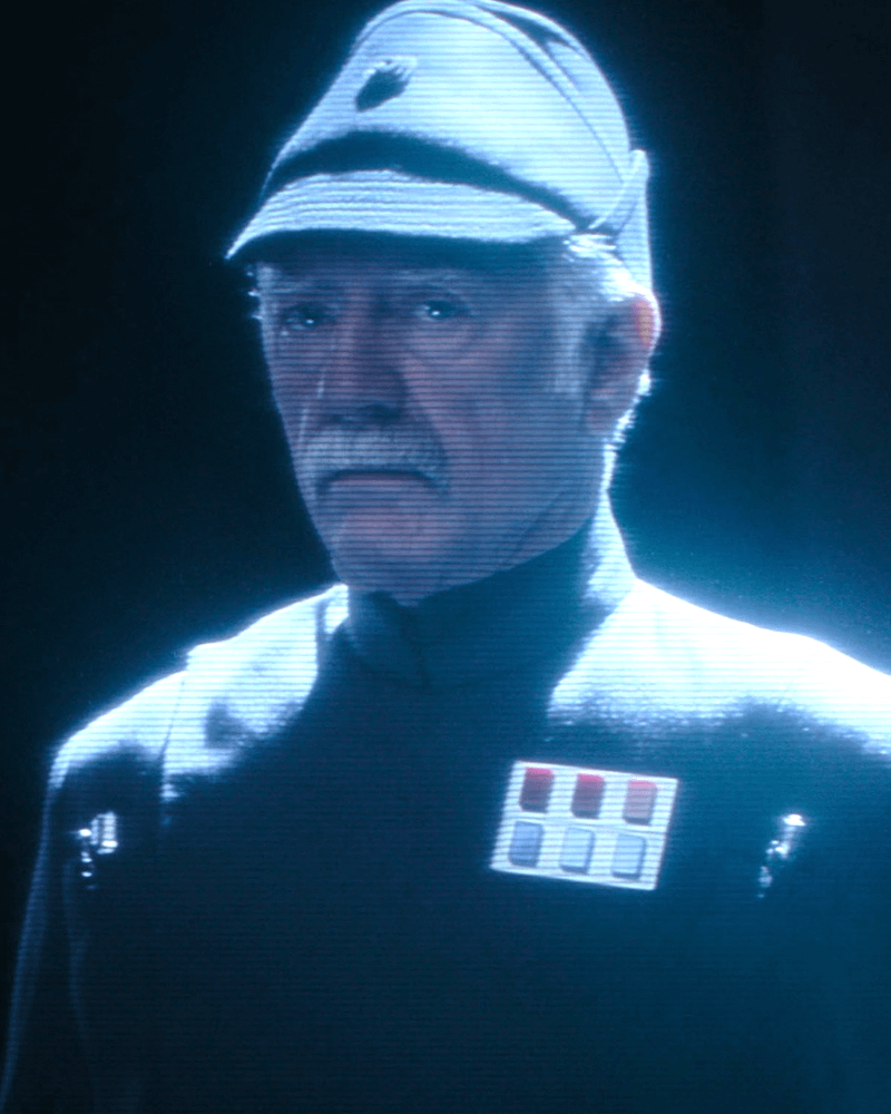 Xander Berkeley as Gilad Pellaeon hologram in The Mandalorian Season 3.