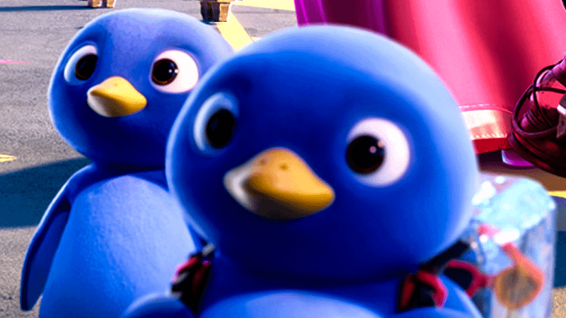 Penguins in Super Mario Galaxy Movie