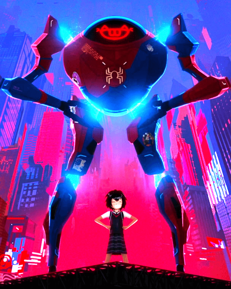 Peni Parker and SP//dr from Spider-Man: Into the Spider-Verse