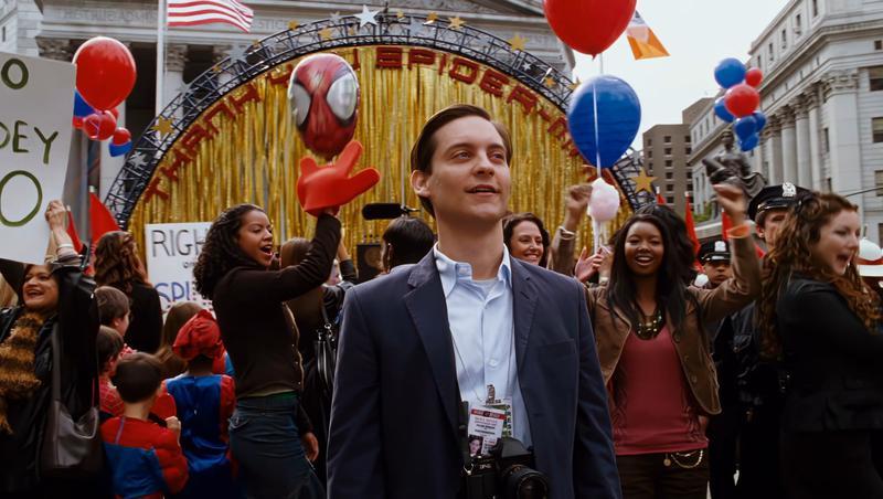Peter Parker at Spider-Man Parade.