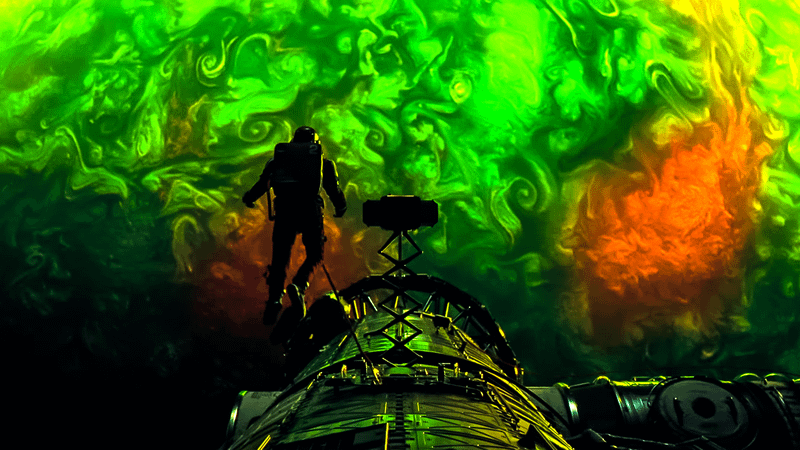 Ryland Grace floating out into space during project hail mary.