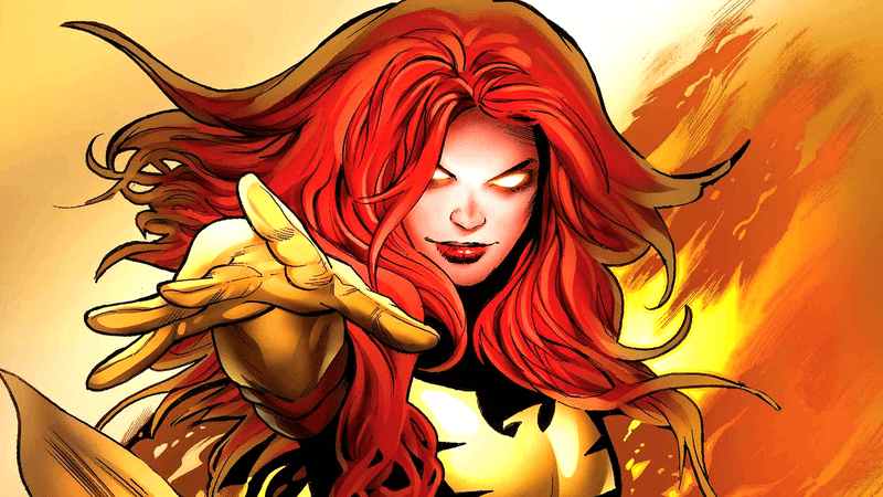 Jean Grey as the Phoenix in Marvel Comics.