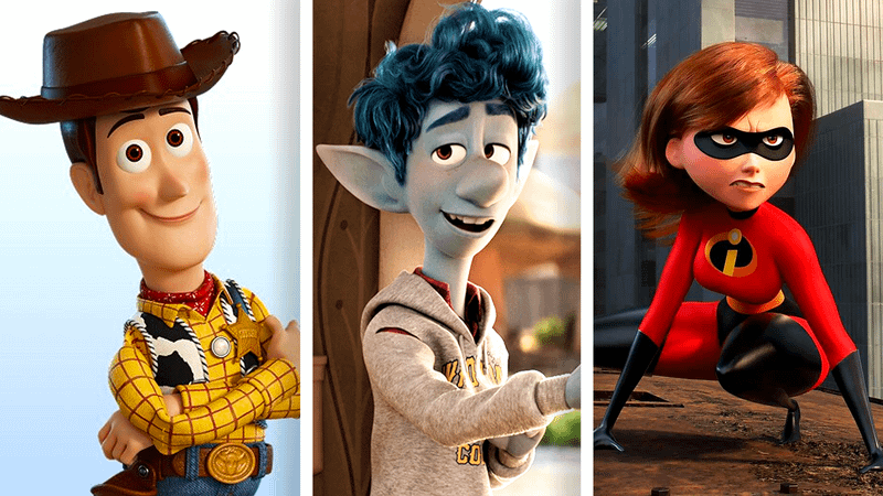 Woody, Ian Lightfoot, and Elastigirl.