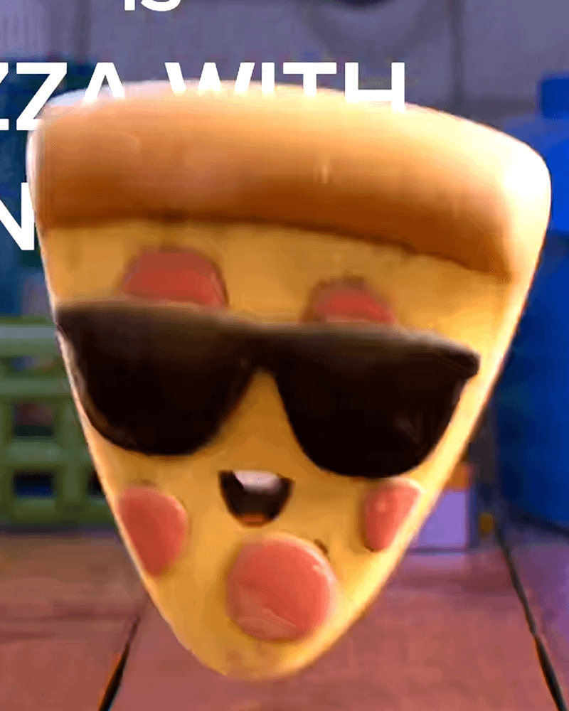Pizza with Sunglasses for Toy Story 5.