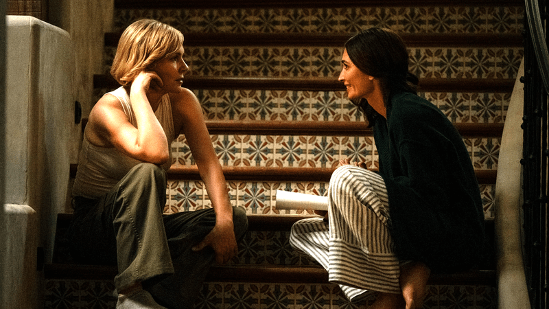 Karolina Wydra as Zosia and Rhea Seehorn as Carol in Pluribus Episode 8