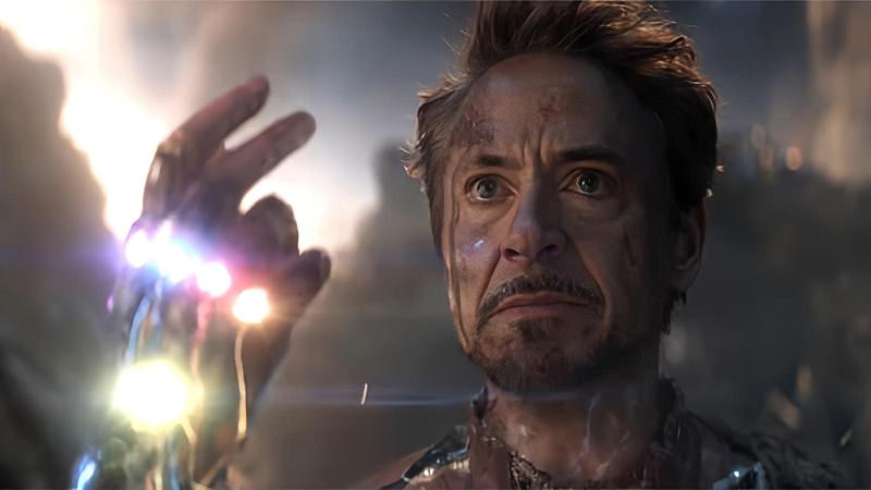 Tony Stark wielding the Infinity Stones