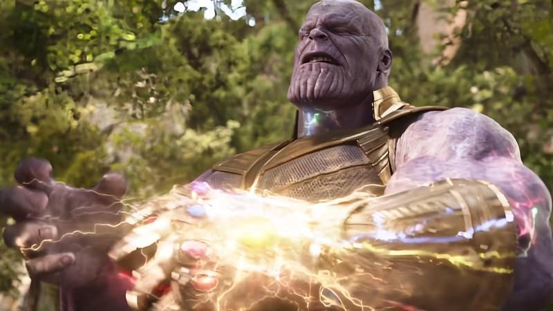 Thanos consumed by the power of the Infinity Stones.