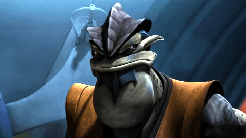Pong Krell looking angry in Star Wars: The Clone Wars.