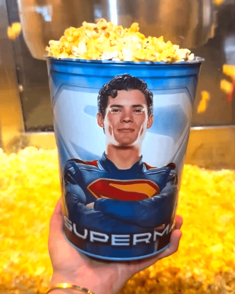 David Corenswet's Superman bucket.