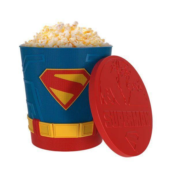 Superman's super bucket of popcorn.
