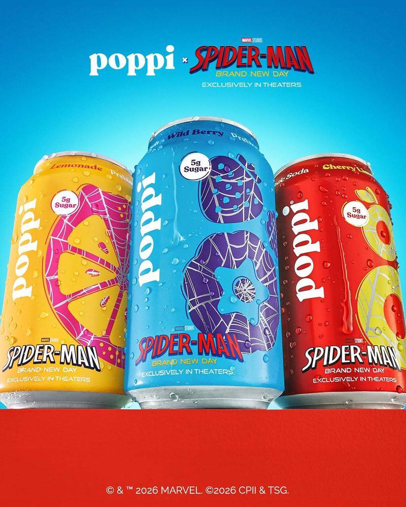 Poppi drinks for 'Spider-Man: Brand New Day.'