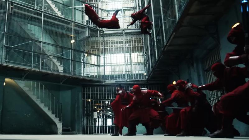 The Hand diving at Spider-Man in the prison.