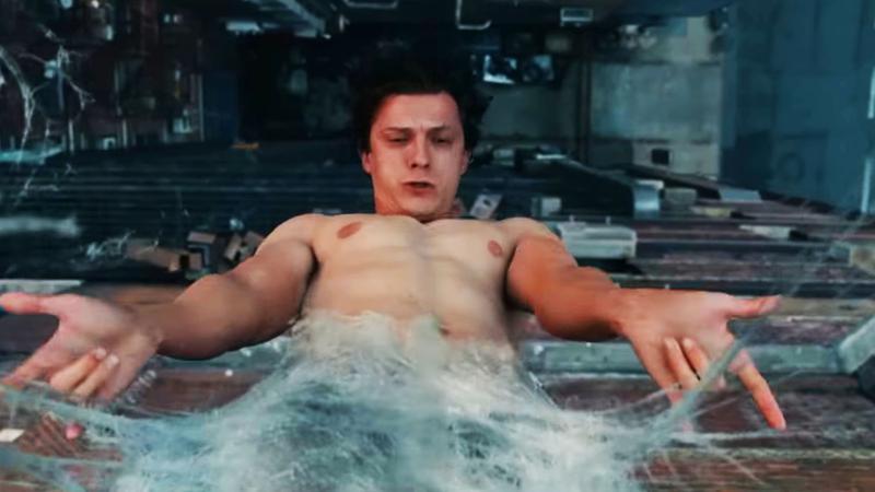 Peter Parker stuck in organic webs in Spider-Man: Brand New Day.