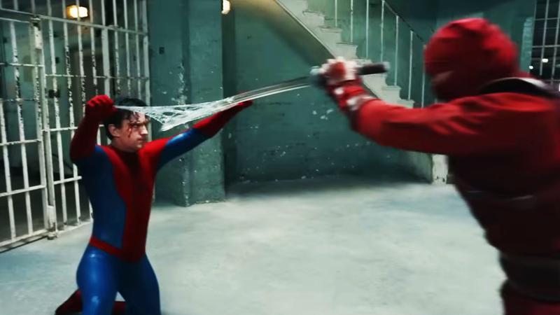 Spider-Man holding a Hand ninja's sword in Brand New Day.