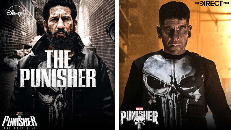 The Punisher costumes side by side. 