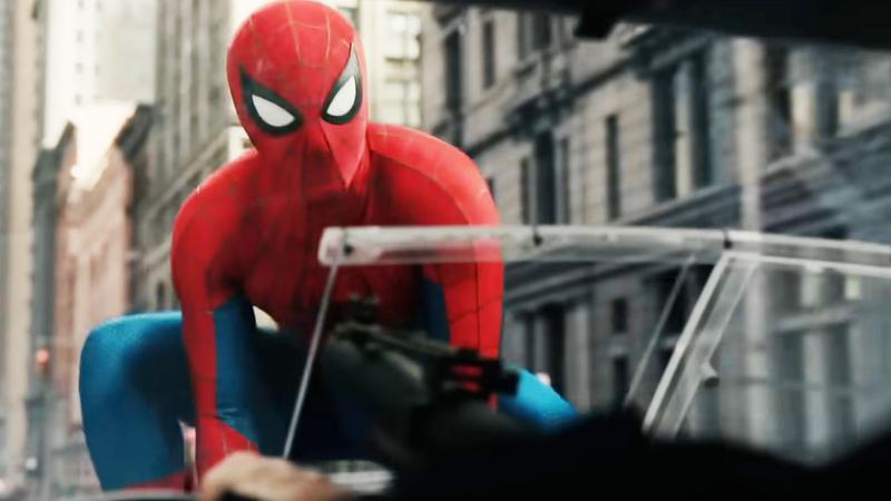 Spider-Man on Punisher van in Brand New Day trailer.