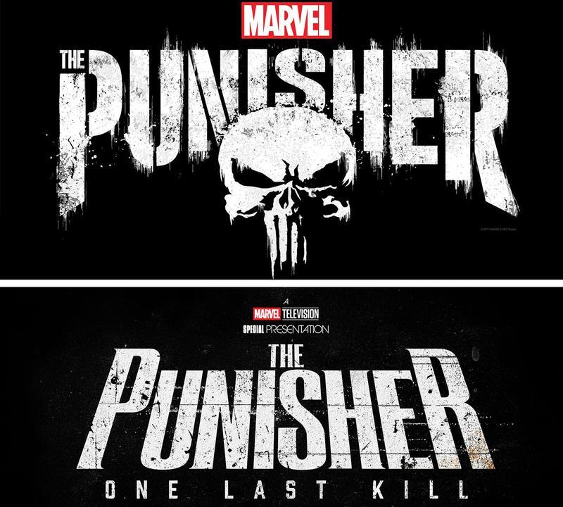 Netflix era Punisher logo against Disney+'s Punisher logo.