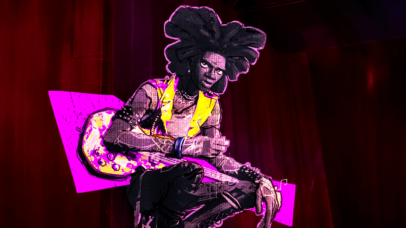 Spider-Punk voiced by Daniel Kaluuya in Across the Spider-Verse