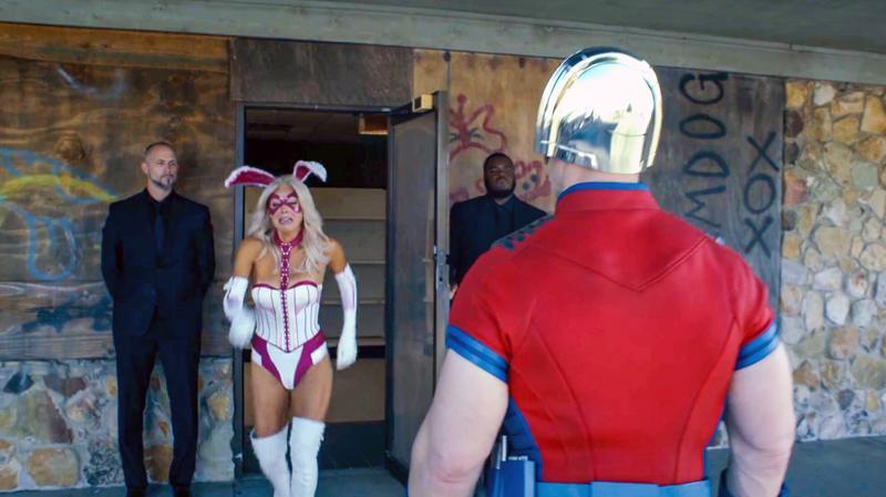 Peacemaker and White Rabbit in Peacemaker Season 2 Episode 1