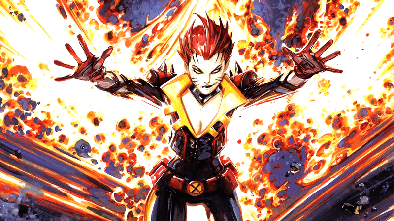 Rachel Summers using her Phoenix powers.