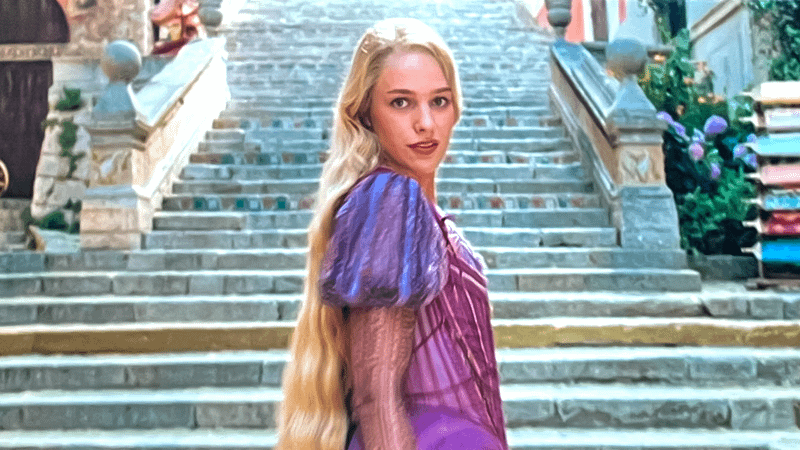 Teagan Croft as Rapunzel in Tangled.