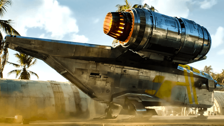 The Razor Crest in The Mandalorian & Grogu.