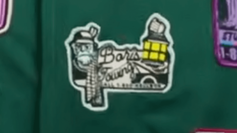 Boris patch on Robert Downey Jr. shirt.