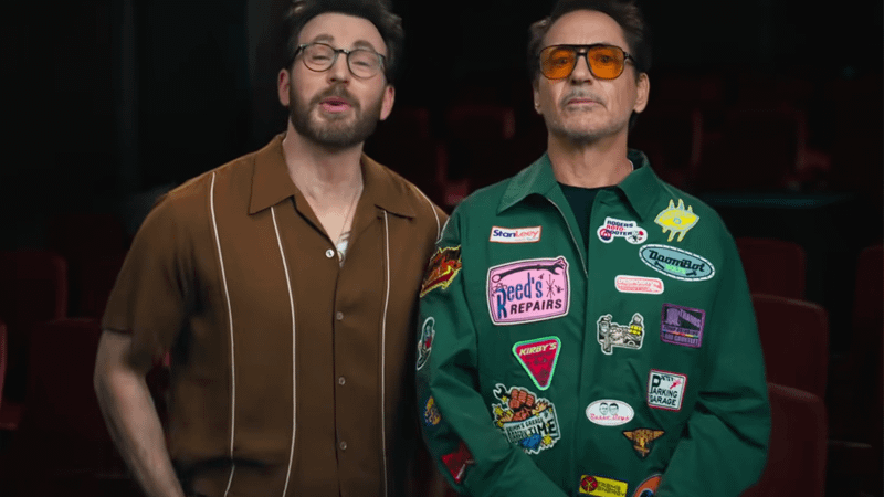 Chris Evans and Robert Downey Jr. For Avengers Endgame Encore.