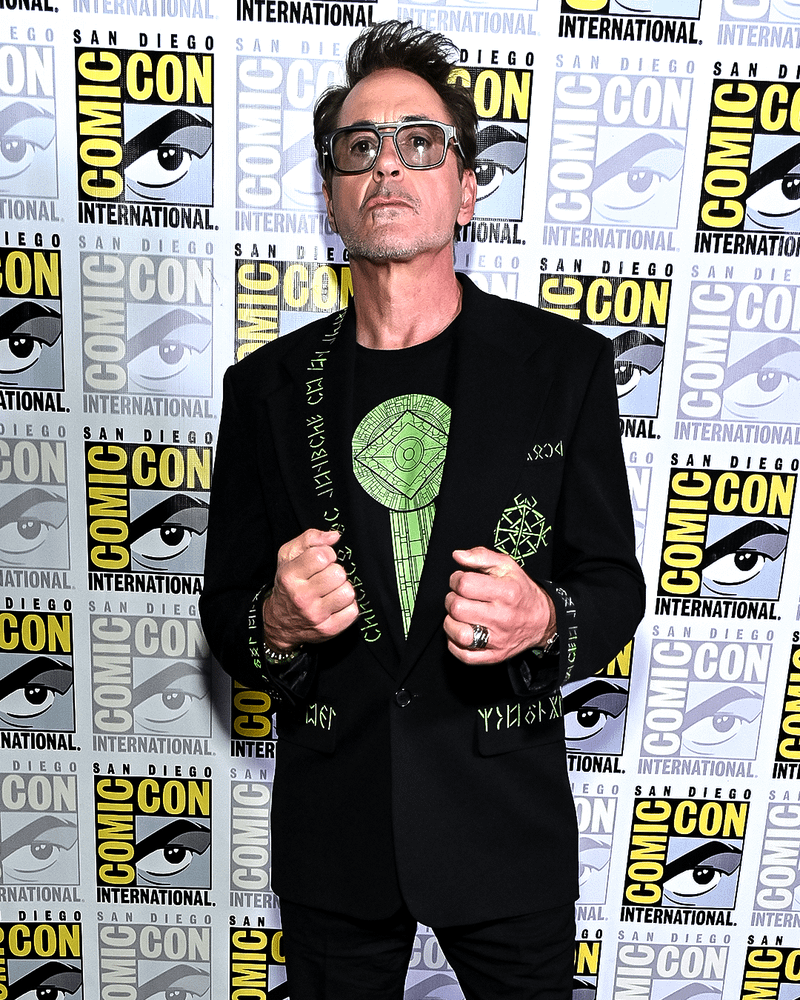Robert Downey Jr. custom Doctor Doom suit at Comic-Con 2026.
