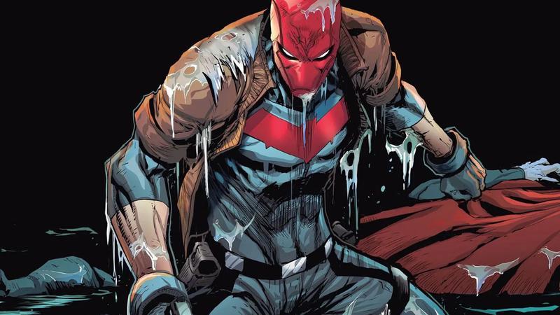 Red Hood with a wet costume in DC Comics.