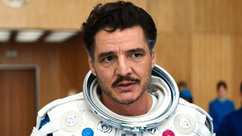 Pedro Pascal as Reed Richards wearing a spacesuit in The Fantastic Four: First Steps