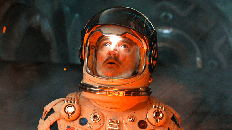 Pedro Pascal as Reed Richards wearing a spacesuit in The Fantastic Four: First Steps