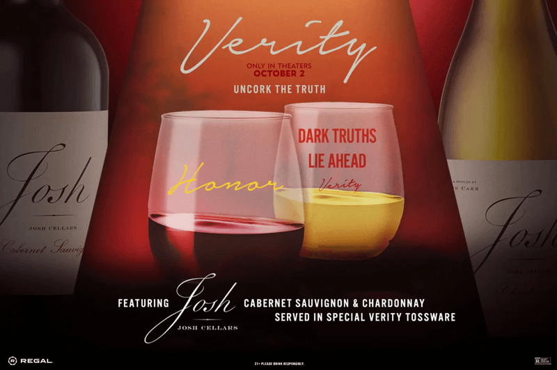 The Verity Josh Cellars Collab poster.