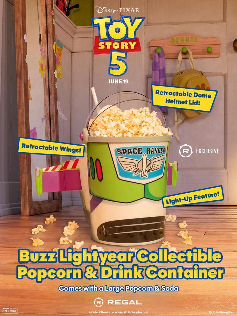 Buzz popcorn bucket from Regal.