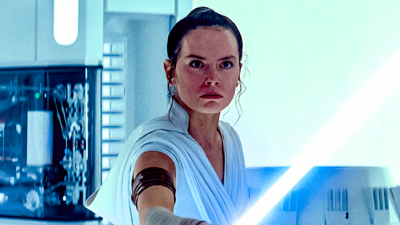 Daisy Ridley as Rey Skywalker.